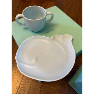 Tiffany & Co Tiffany Tots Whale Plate & Cup Set